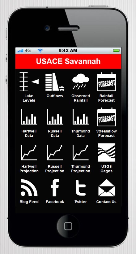 USACE Savannah App. Download it today on the Apple Store and Google Play.