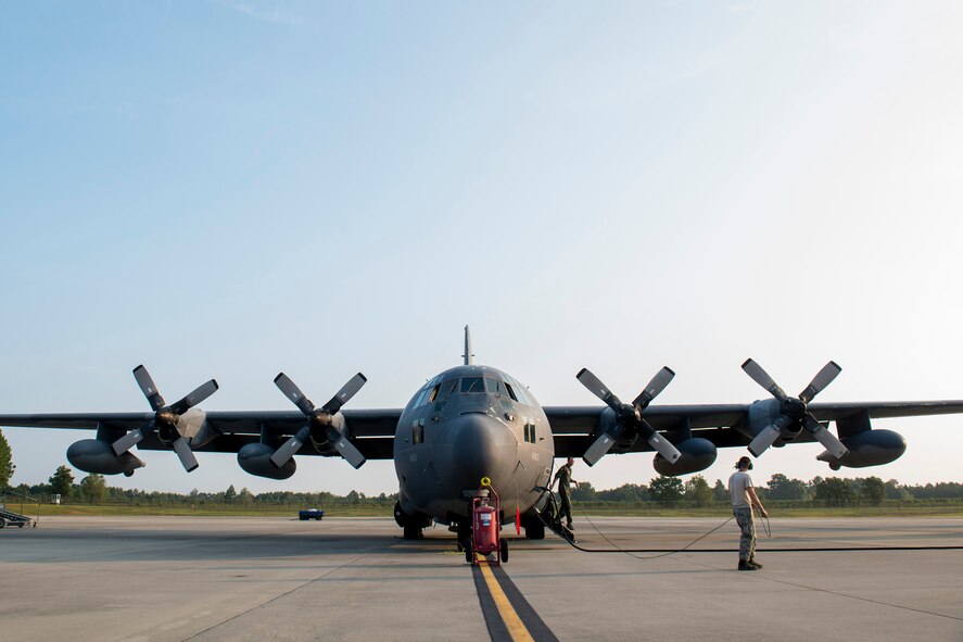 HC-130P Combat King, tail number 64-4863, rests on the C-130 ramp at Moody Air Force Base, Ga., before its final flight Aug. 6, 2014. The aircraft arrived to the 71st Rescue Squadron in 1992 after the unit gained it from the 301st Air Rescue Squadron out of Homestead Air Force Base, Fla. Upon its retirement, the aircraft is now planned to spend the rest of its days at Davis-Monthan Air Force Base, Ariz. (U.S. Air Force photo by Staff Sgt. Jamal D. Sutter/Released)
