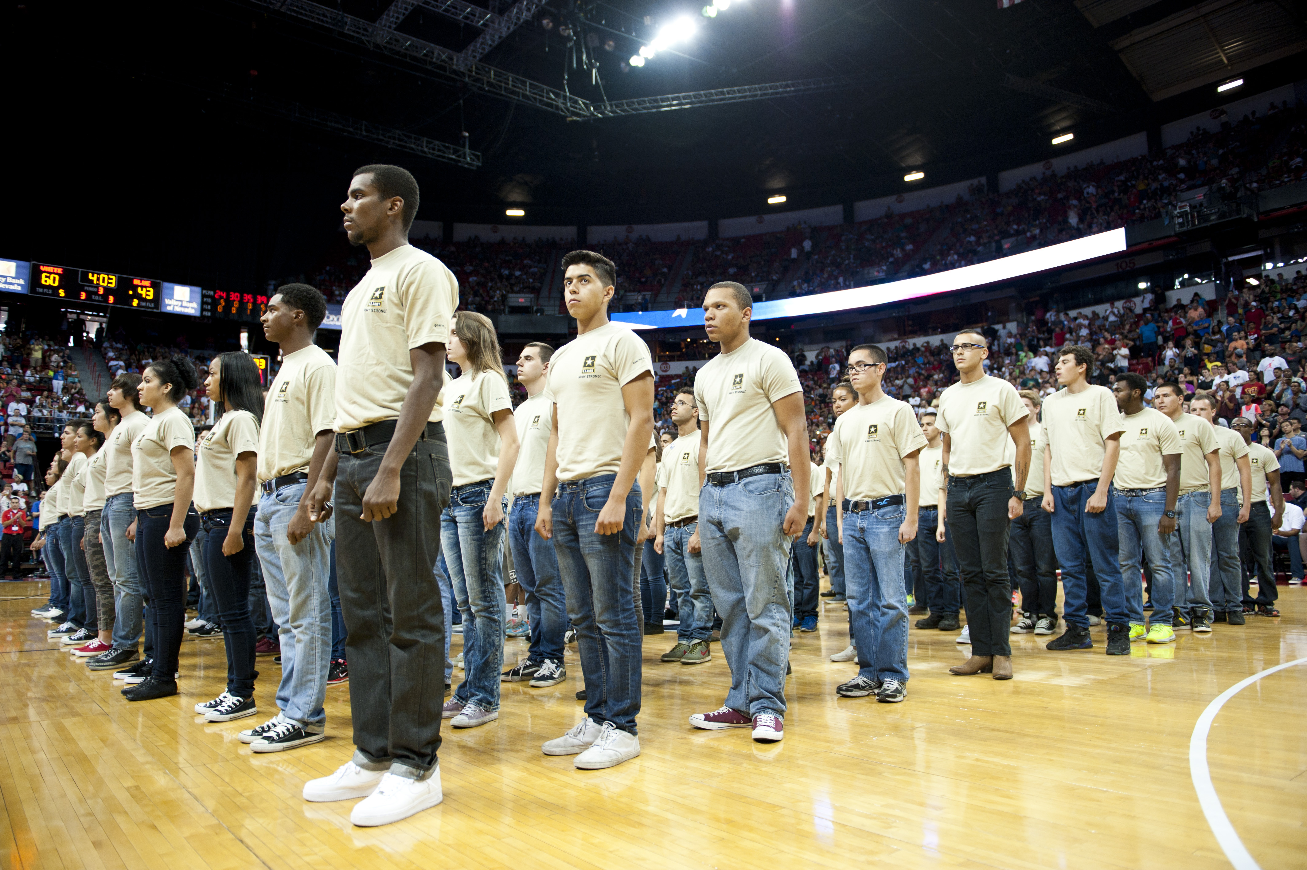 Airmen honored, players fly high at USA men’s basketball scrimmage