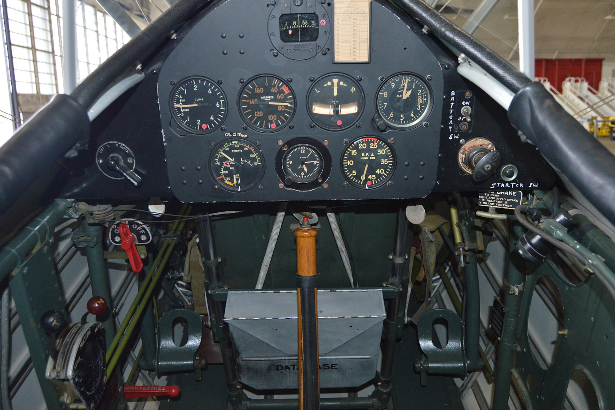 DAYTON, Ohio -- Stearman PT-13D Kaydet cockpit at the National Museum of the U.S. Air Force. (U.S. Air Force photo by Ken LaRock) 