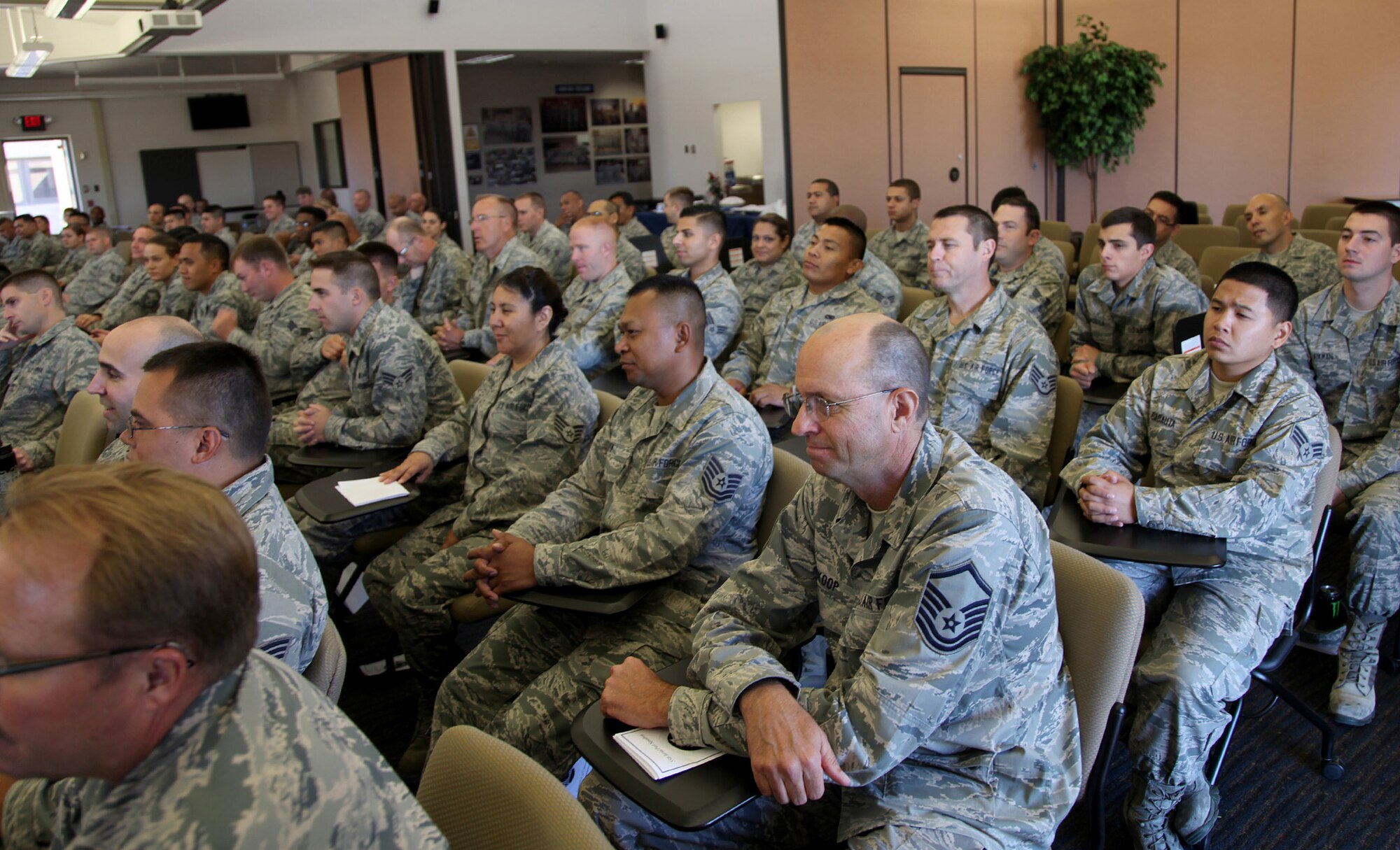 TRAVIS AIR FORCE BASE, Calif. -- Lt. Col. Timothy Michel assumed command of the 55th Aerial Port Squadron in a ceremony officiated by Col. Stuart Toft, 349th Mission Support Group commander, July 26, 2014 at Travis Air Force Base, Calif.  (U.S. Air Force photo/Lt.Col. Robert Couse-Baker)