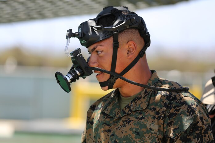 Cpl. Calvon M. Williams, motor transportation operator, 1st Marine Regiment, works with Emmy award-winning director Nicolai Fuglsig to gather footage for the new Marine Corps recruiting commercials July 28-Aug. 4. “It’s going to demonstrate leadership and influence the confidence and strive to go out and make something of yourself such as being a Marine,” said 22-year-old Williams, a Seattle native.