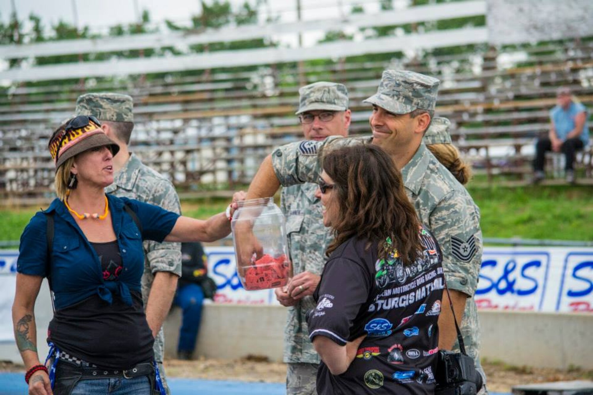 The U.S. Air Force Academy's Wild Blue Country entertains thousands at 74th Annual Sturgis Black Hills Rally (U. S. Air Force Photo/Tech. Sgt. Patrick Brush).