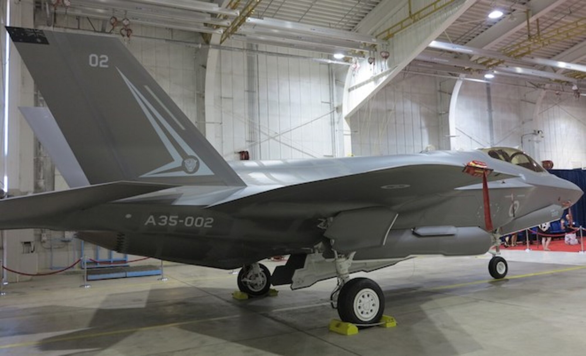Australia’s first two F-35s – AU-1, which was the focal point of the rollout event, and AU-2 have both completed final assembly and painting and are due to fly in coming weeks. They are due to be formally handed over to the RAAF in coming months before being delivered to Luke Air Force Base where from early 2015 they will operate as part of a training pool of aircraft there. (Courtesy photo)