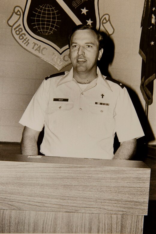 Commissioned as U.S. Army chaplain in 1987, Chaplain (Col.) Steven West soon found his way back to the Air Force, where he currently serves as the Langley Air Force Base senior chaplain. West has had an almost 38-year military career and is preparing to retire Jan. 1, 2015. He is pictured here as a first lieutenant, shortly after commissioning. (Courtesy photo)