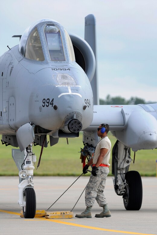 The 127th Wing prepares to launch A-10 Thunderbolt II aircraft from Selfridge Air National Guard Base, Mich., to participate in Operation Northern Strike 2014.  
Operation Northern Strike demonstrates the Army and Air National Guard’s ability to plan and conduct complex, joint operations.  Air and ground forces will work together in real time to provide an unprecedented mix of forces and weaponry regardless of service or country. Twenty-four units from 12 States and two Coalition partners will participate in the three-week event.  Over 300 Total Force fighter, bomber, mobility, and rotary sorties are planned in support of live fire exercises in order to meet stated objectives for participating units.  
(U.S. Air National Guard photo by Terry L. Atwell)