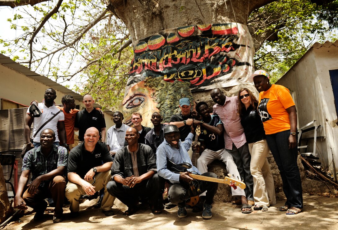Recently, the USAFE Band popular music ensemble "Afterburner" performed in Dakar, Senegal as part of the USAFE-AFAFRICA African Partnership Flight.  Afterburner had the opportunity to collaborate with members of the Senegalese National Orchestra (pictured above) for a joint workshop/concert.  (U.S. Air Force photo/ Staff Sgt. Ryan Crane)