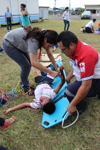 Joint Task Force-Bravo’s Medical Element hosted the American Academy of Pediatrics (AAP) Pediatrics in Disasters (PEDS) course to train Honduran pediatricians about the healthcare needs for children in disaster preparedness and emergency response.  The course subjects included planning and triage for disaster scenarios, pediatric trauma treatment, toxic exposure, and incident control command procedures.  Pediatricians from all over Honduras traveled to Soto Cano Air Base, Honduras to attend the course held August 7-9, 2014.  (Photo by U. S. Army Sgt. Catherine Tharpe)