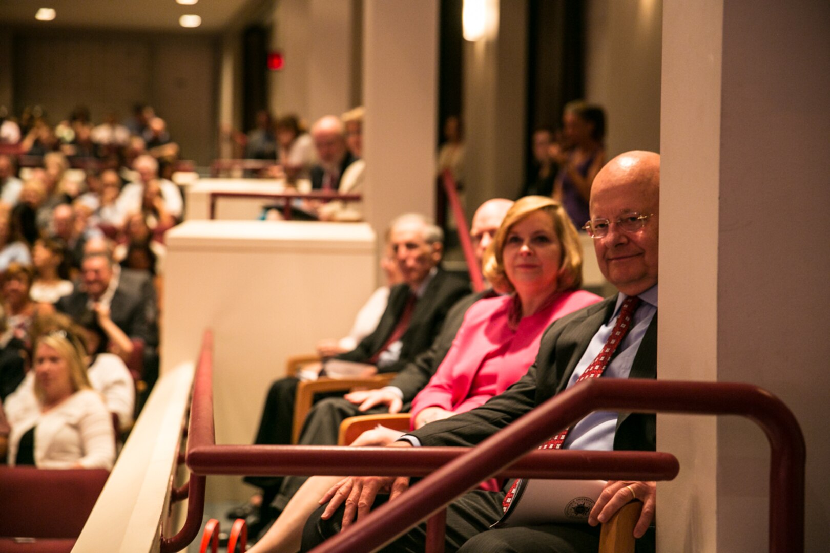 Director of National Intelligence James Clapper joined the graduation ceremony for NIU students July 25.