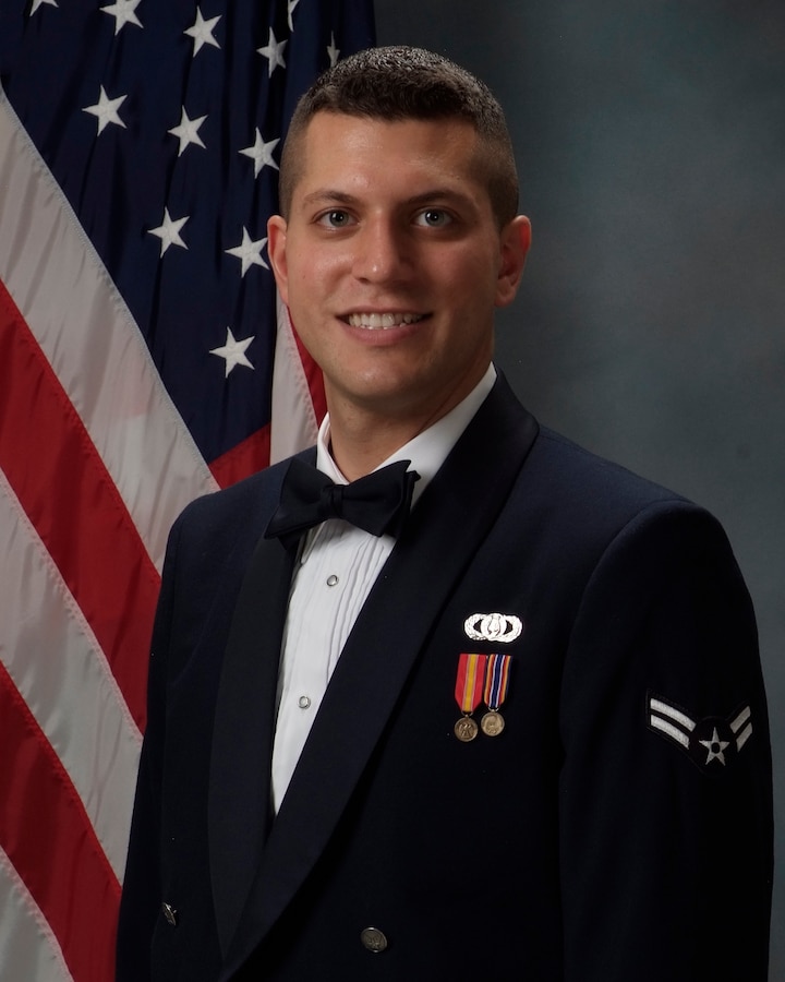 The U.S.Air Force Academy's newest member Airman 1st Class Robert Vitale (U.S.Air Force Photo/Peterson Air Force Base Multimedia).