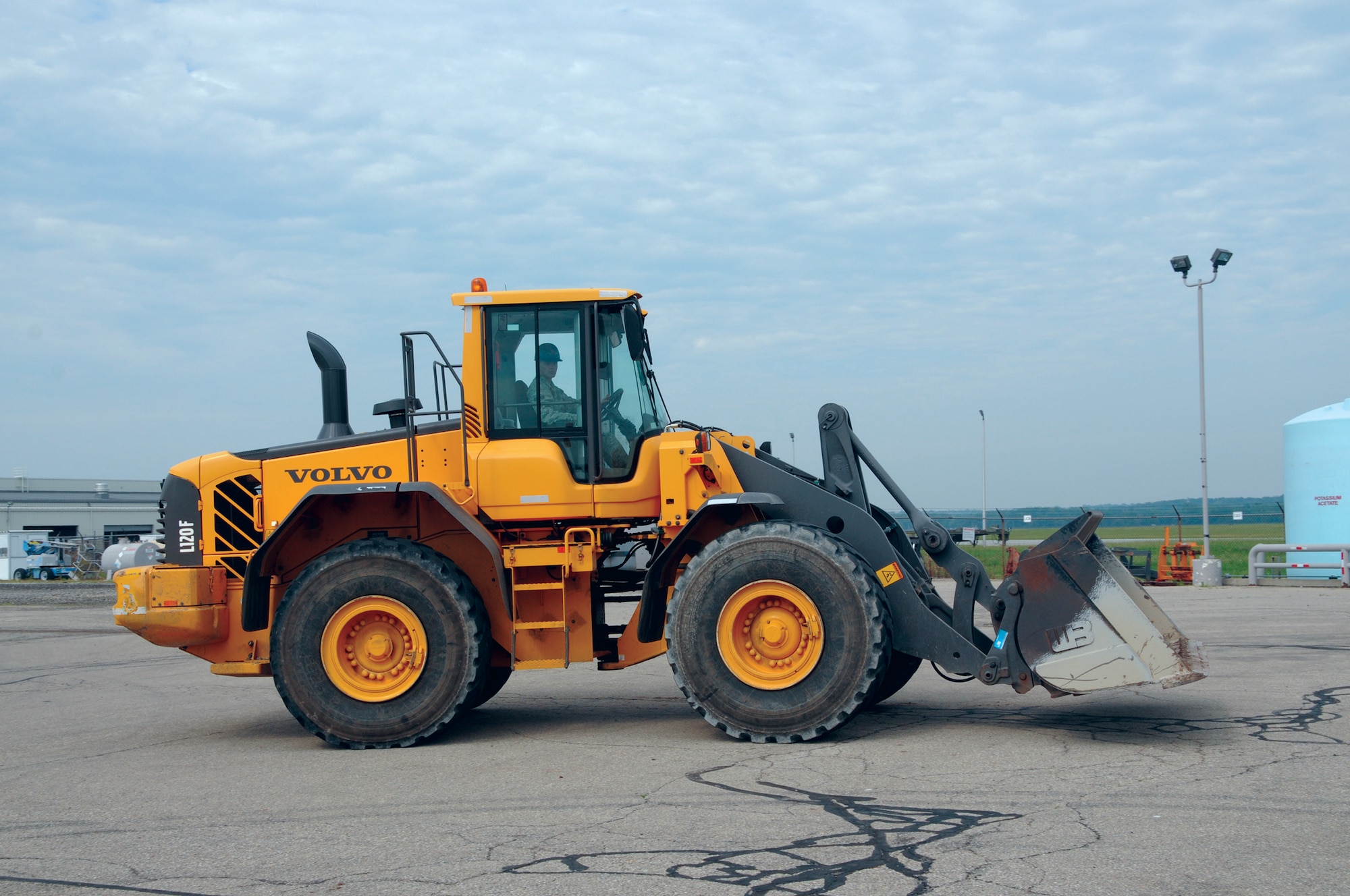 WRIGHT-PATTERSON AIR FORCE BASE, Ohio – 445th Civil Engineer Squadron’s Senior Airman Olsen, pavement and equipment specialist, maneuvers a bulldozer during the July 12 unit training assembly. The 445 CES is responsible for maintaining runways and air bases. Their mission requires the use of heavy equipment such as cranes, excavators and bulldozers (U.S. Air Force photo/ Tech. Sgt. Anthony Springer)