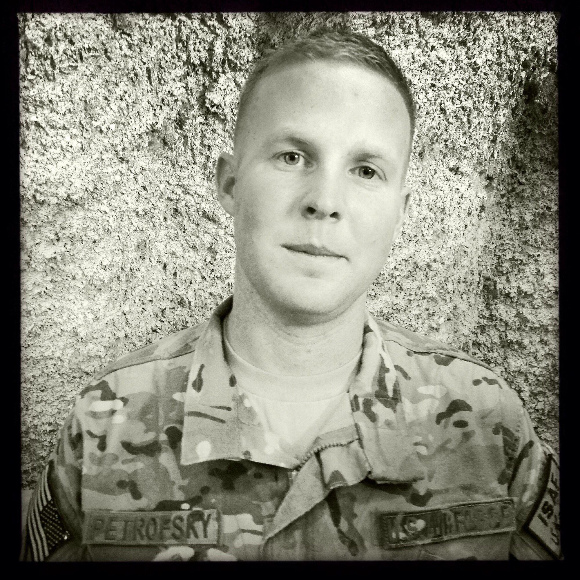“I’m Senior Airman Michael Petrofsky and I joined the Air Force to better myself.” (U.S. photo illustration by Staff Sgt. Evelyn Chavez/Released)