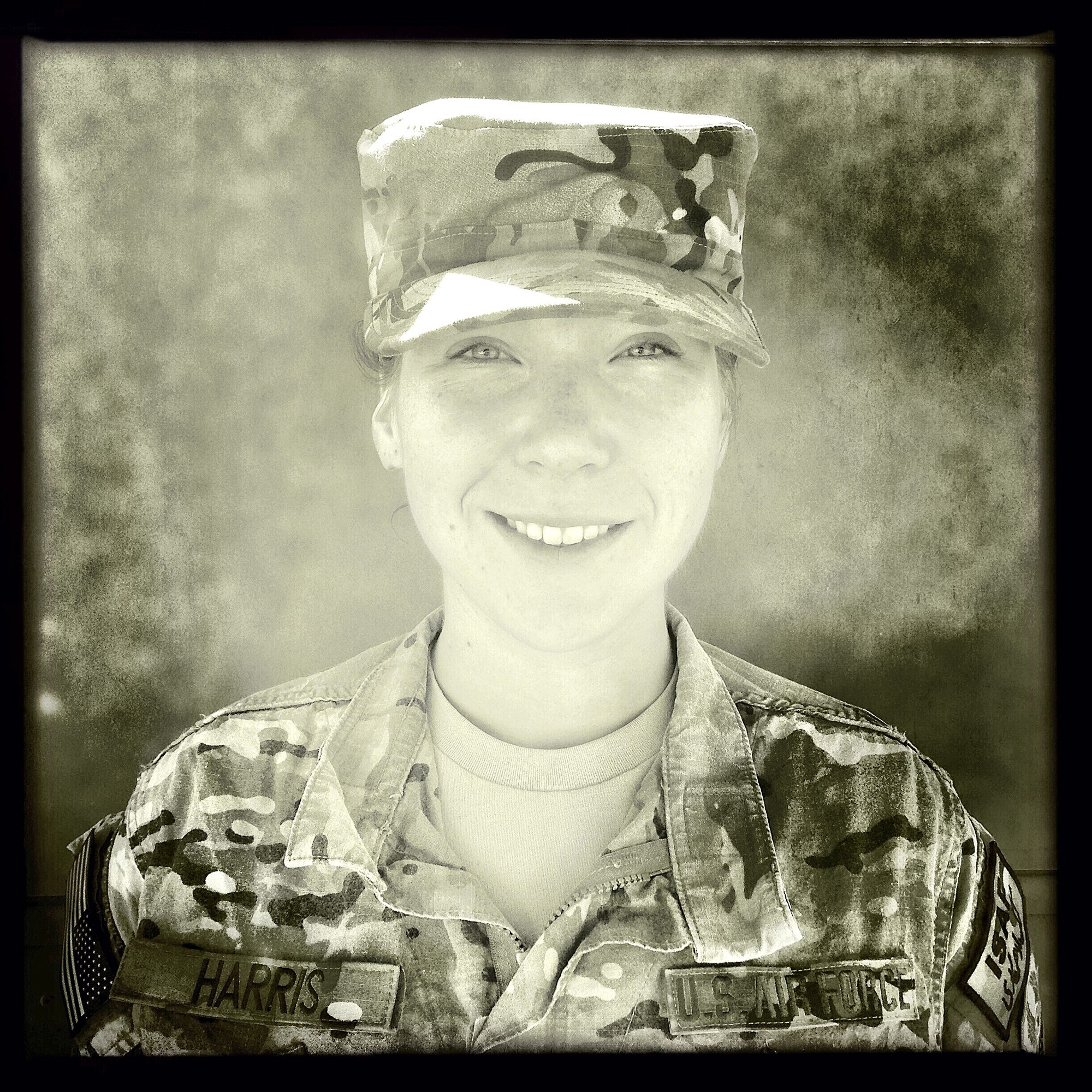 “I’m Staff Sgt. Erica Harris and I joined the Air Force to make a difference in a bigger level and get my education.” (U.S. photo illustration by Staff Sgt. Evelyn Chavez/Released)
