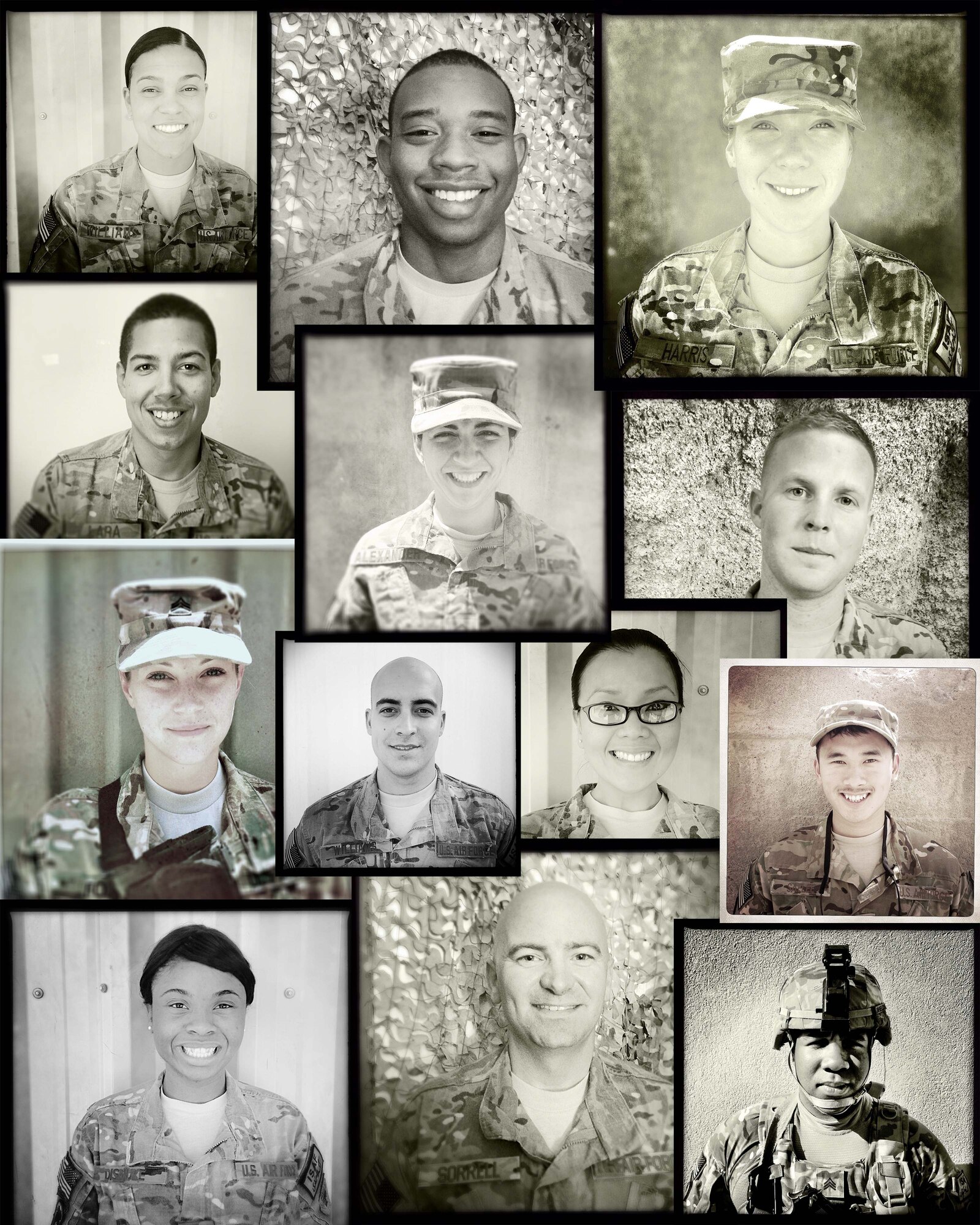 The photos taken for this commentary are portraits of some of the great people who currently serve at Bagram Airfield, Afghanistan.   I will continue to create these profile photos of service members who are part of history here throughout my deployment.  (U.S. photo illustration by Staff Sgt. Evelyn Chavez/Released)