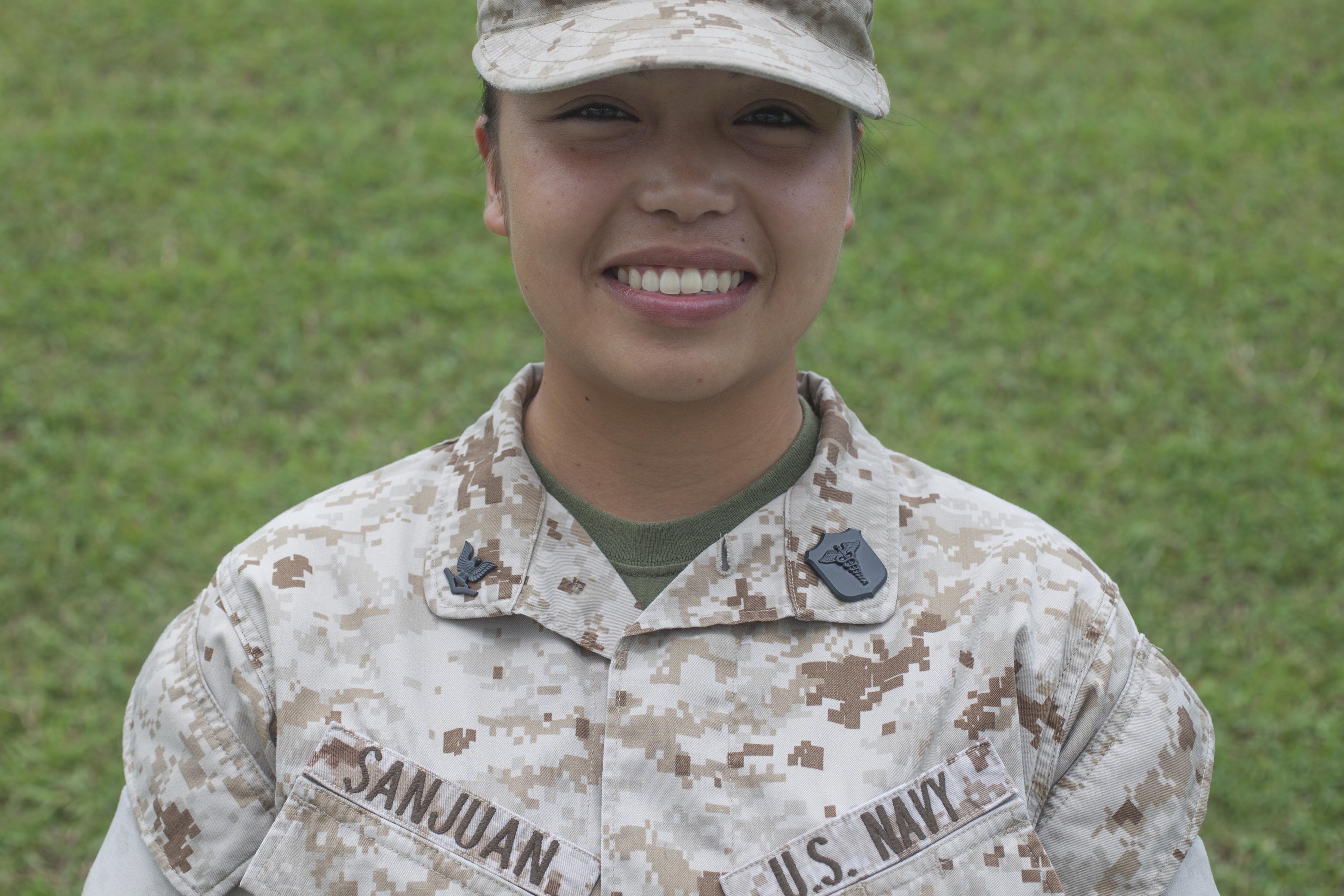 Just part of the job; corpsman treats Marine WWII veteran at Iwo To