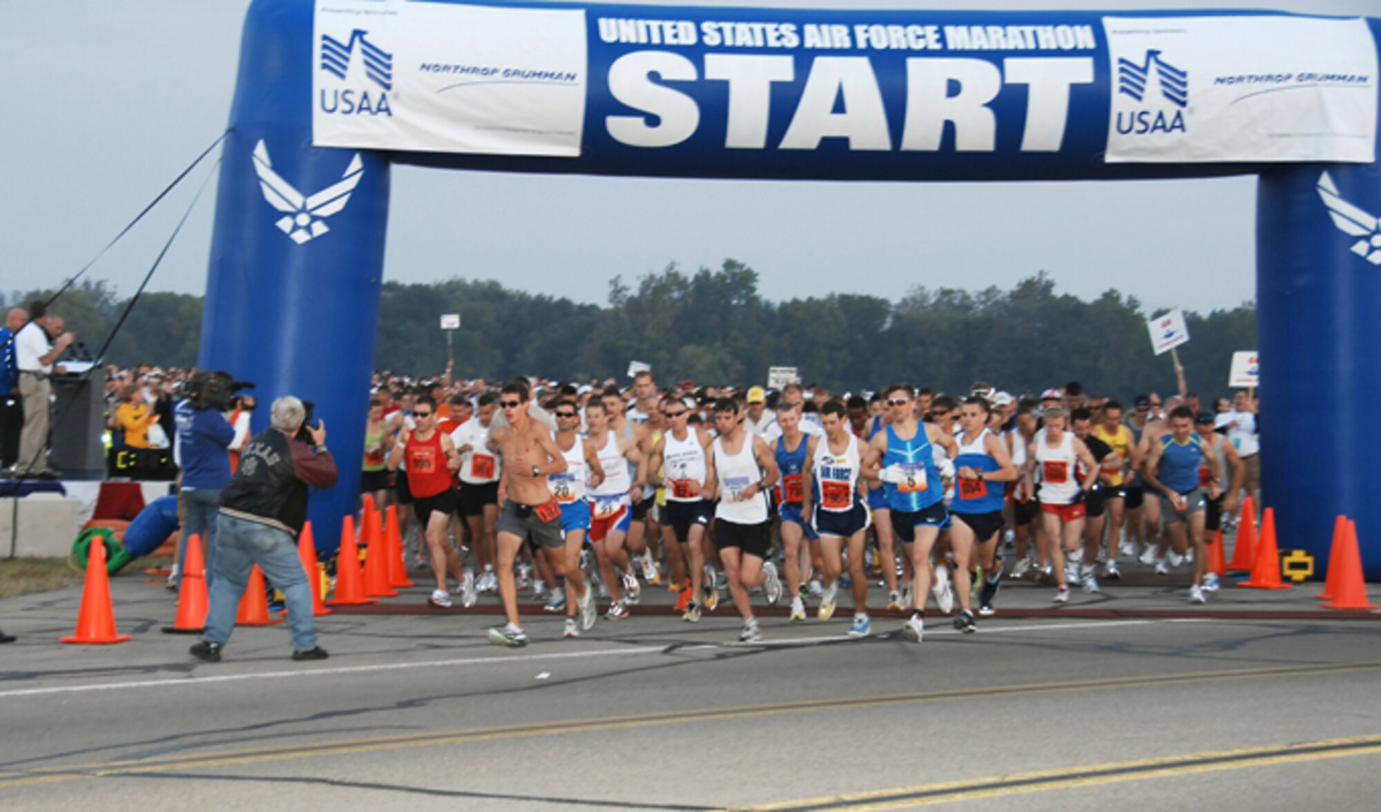 The Air Force Marathon is still in need of volunteers to assist with the upcoming race, the desired number of volunteers is 2,300. Volunteer registration closes Aug. 31. Volunteers can view a list of open positions and register at www.usafmarathon.com. (U.S. Air Force photo/Ben Strasser)