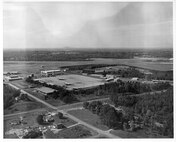 C-119 31 Jan 1961 - 19 Dec 1962; Arial Scene of Charlotte Base taken from C-119 Cockpit (Photo by NCANG Heritage Program)
