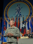 Gen. Frank Grass, chief of the National Guard Bureau, talks about the future of the National Guard during the 43rd Annual National Conference and Expo of the Enlisted Association of the National Guard of the United States, Aug. 11, 2014 The conference, held in Arizona, hosted more than 1,000 Guard members from across the country.
