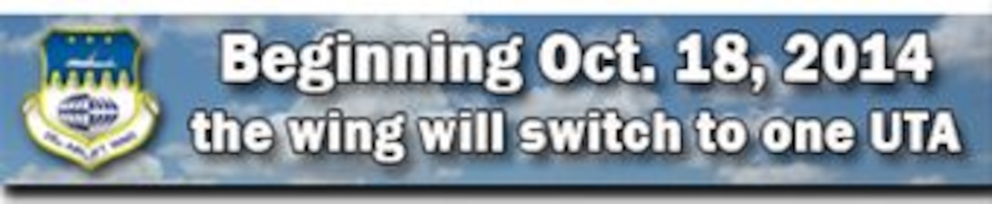 Beginning October 18, the 315th Airlift Wing will transition to one UTA.