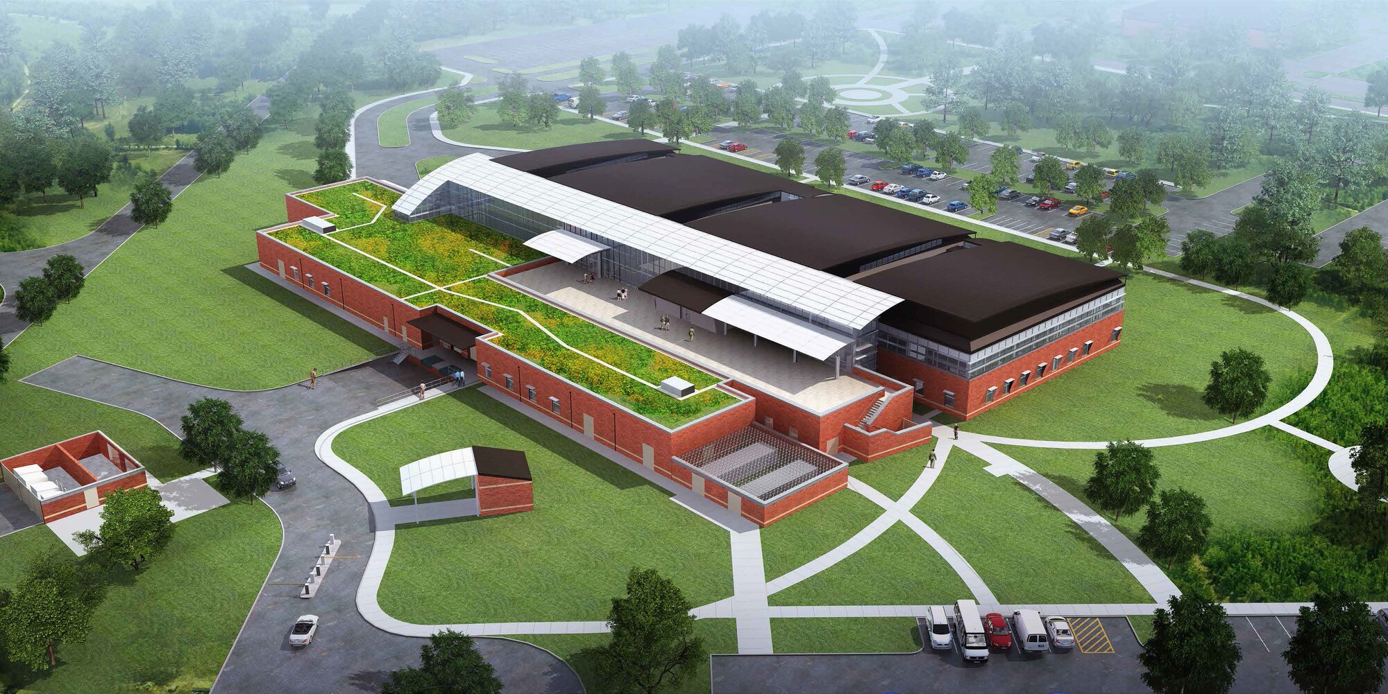 An artist’s rendering of the new 4th Medical Group Thomas Koritz Clinic. The 4th Fighter Wing broke ground for the construction of the new clinic Aug. 12, 2014. The $53 million construction project features a 106,500 square-foot, energy-efficient facility to replace the existing 4th MDG clinic. Construction is scheduled to begin in January of 2015. (courtesy illustration)