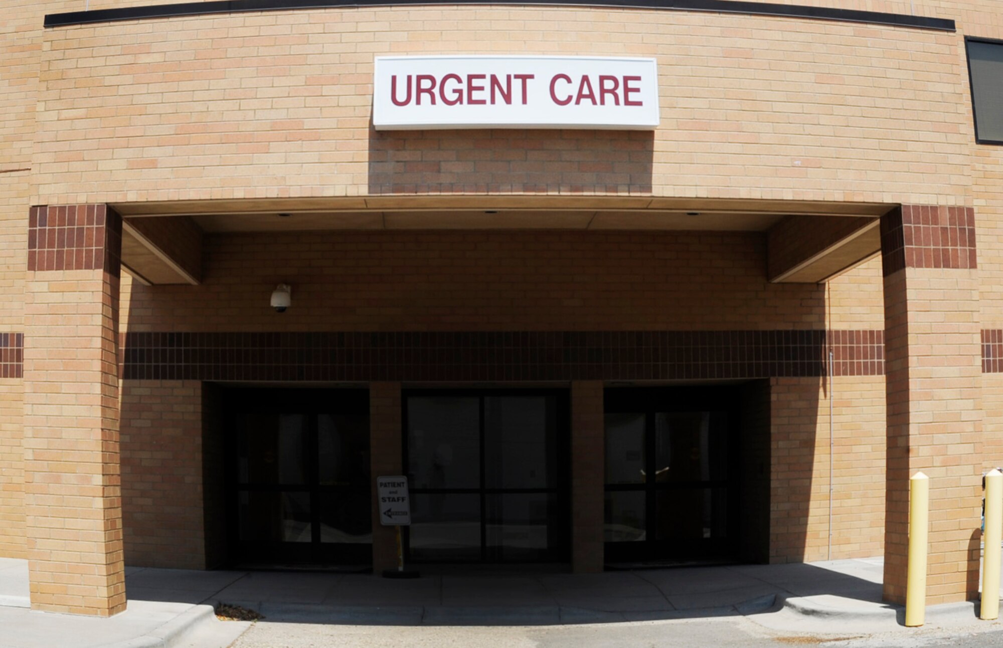 The Urgent Care Center is located just south of the main gate, on the northeast corner of the base, behind the 366th Medical Group on Mountain Home Air Force Base, Idaho. Seven days a week, the staffed ambulance and UCC with in-house physicians is open 24-hours a day. (U.S. Air Force photo by Senior Airman Caitlin Guinazu/RELEASED) 