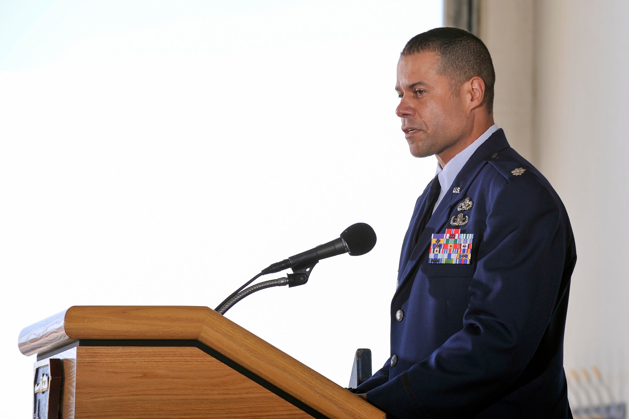 The 10th Civil Engineer Squadron commander Lt. Col. Jose Rivera, was recently named as one of the Great Minds in STEM 2014 Military and Civilian Heroes. (U.S. Air Force photo/Liz Copan)