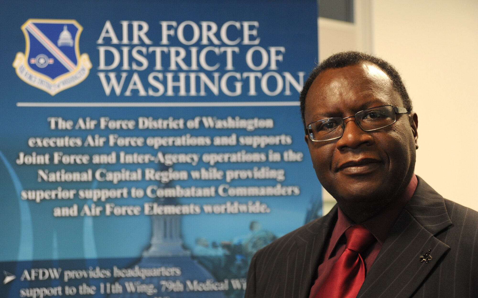 Stuart Lemon, Air Force District of Washington Commander's Action Group member, is an AFDW Capital Airman. Lemon, retired from the Air Force in 2005, originally joined the AFDW staff in 2007 as an executive assistant to the commander. (Air Force photo/Master Sgt. Tammie Moore)