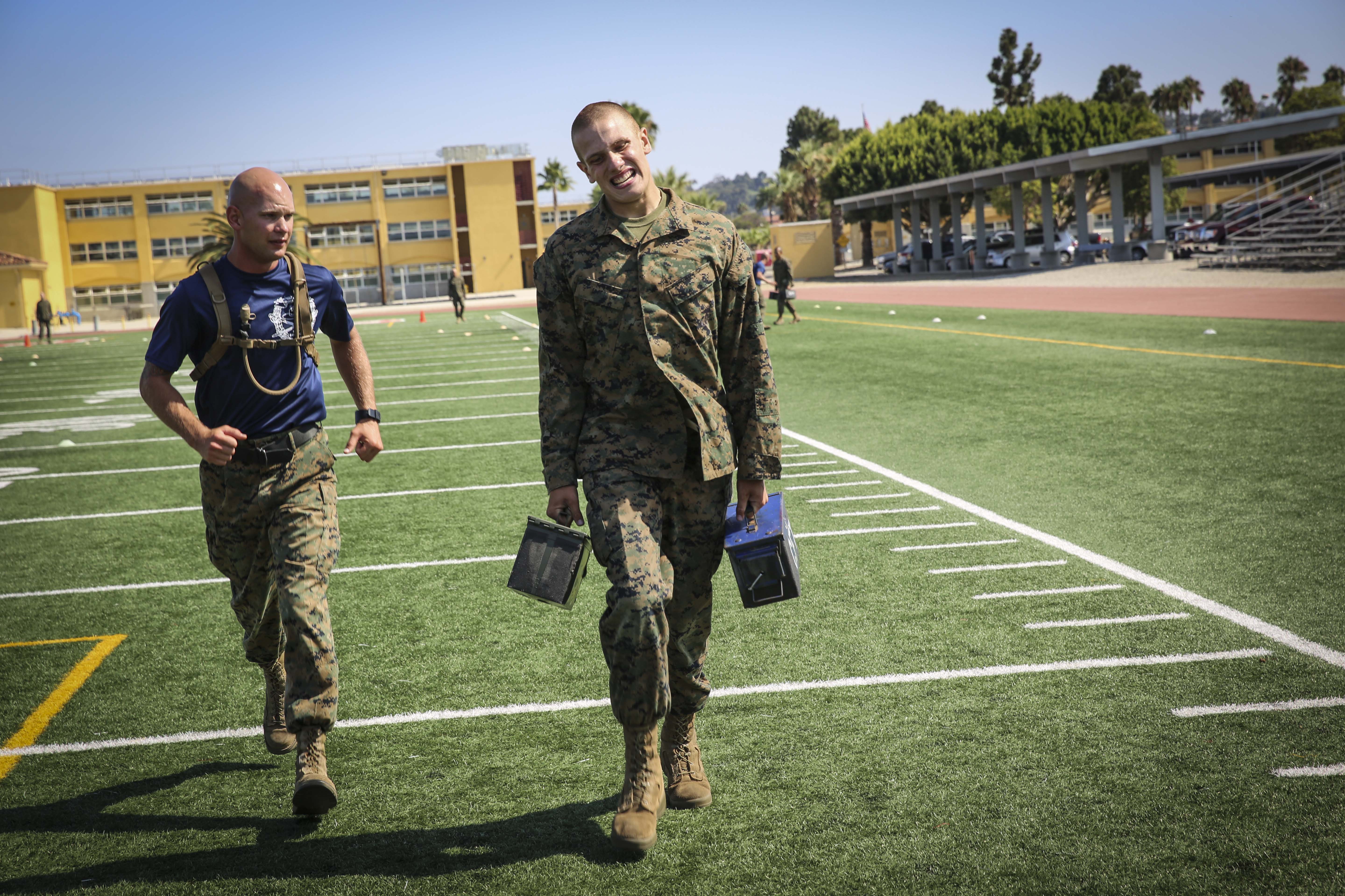 Company M pushes through fatigue for final CFT > Marine Corps Recruit ...