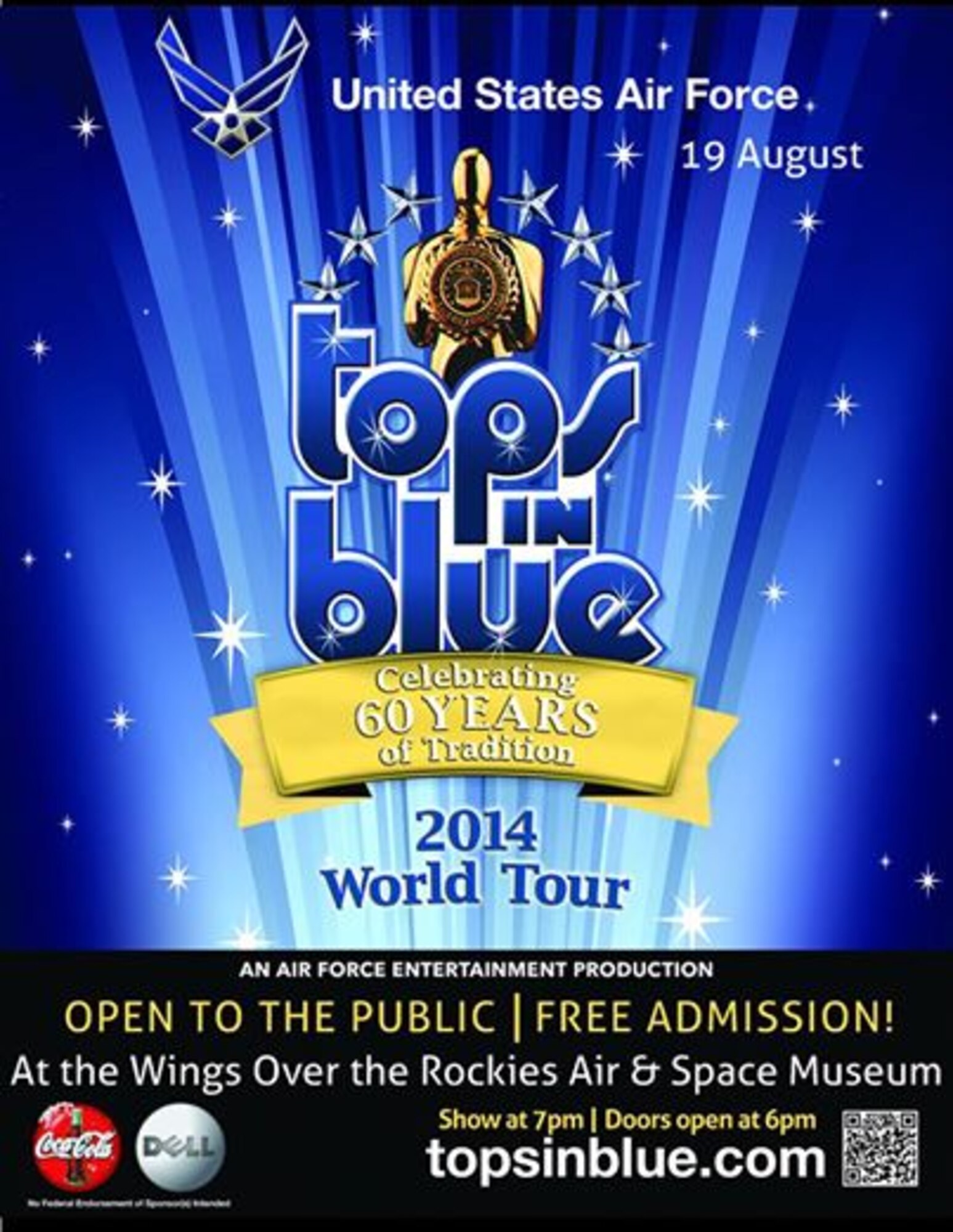 Tops in Blue is an active-duty Air Force unit of performers and is one of the oldest and most widely traveled entertainment groups of its kind. Made up of more than 35 musicians, singers and dancers, Tops in Blue performs for military and their families around the globe.