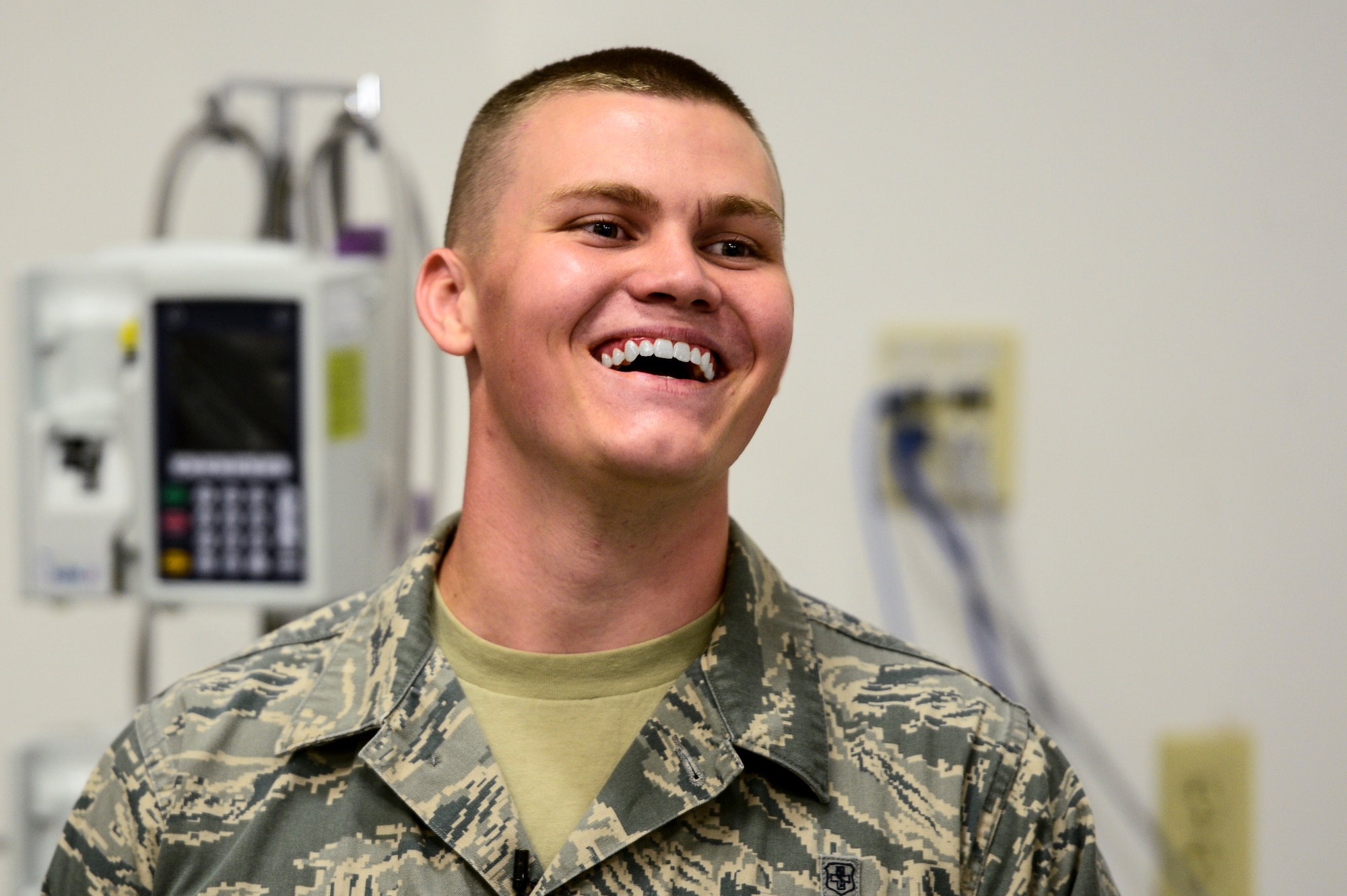 Senior Airman James Bess is 1st Special Operations Medical Support Squadron Biomedical Equipment Technician at Hurlburt Field, Fla., Aug. 11, 2014. BMETs maintain 1st Special Operations Medical Group equipment in order to maximize operations. (U.S. Air Force photo/Airman 1st Class Jeff Parkinson)
