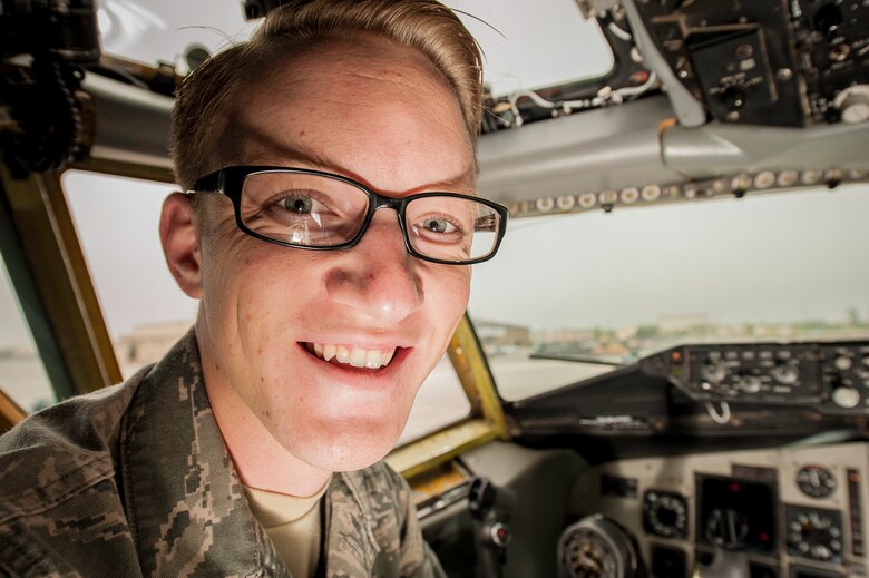 Senior Airman Jared Thomas has been selected as a member of Team Fairchild's elite, Fairchild's Finest, at Fairchild Air Force Base, Washington. Thomas is a 92nd Aircraft Maintenance Squadron integrated flight control systems specialist. (U.S. Air Force photo by Staff Sgt. Benjamin W. Stratton/Released)