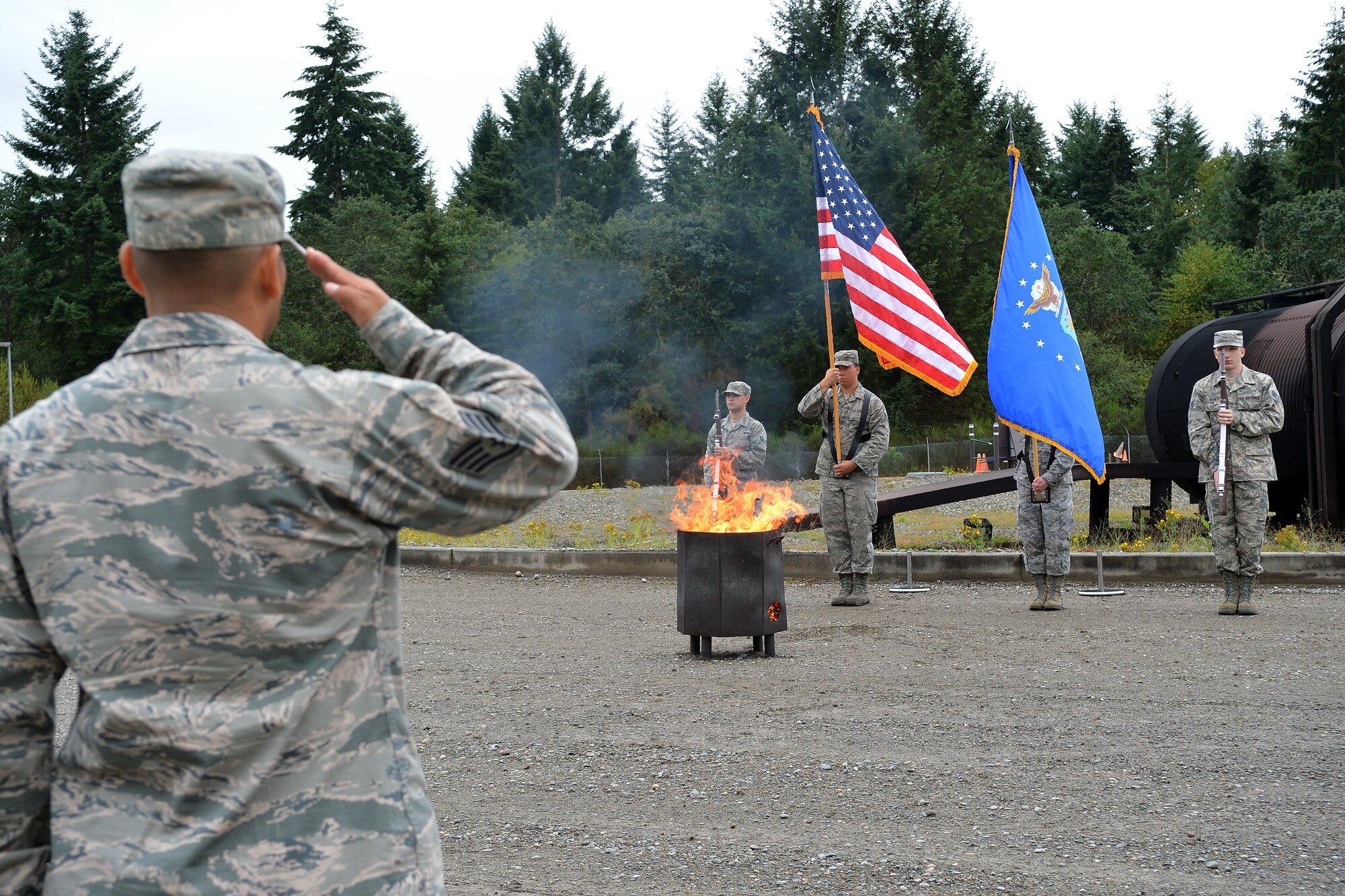 McChord Field Honor Guard Retires US Flags > Team McChord > Article Display