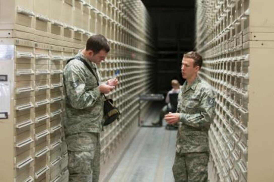 Air National Guard Staff Sgt. Kurt Mintz, broadcast journalist, collects information from Tech. Sgt. Paul Vinsonhaler on Joint Base Elmendorf-Richardson (JBER), Alaska, July 16, 2014. Mintz and Vinsonhaler were attending their two week annual training on JBER. (U.S. Air National Guard photo by Staff Sgt Allan Eason/Released)












