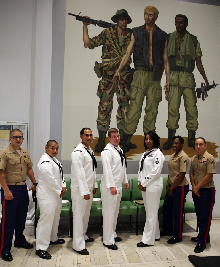 Marines and sailors attached to the USS Oak Hill volunteered at the New England Center for Homeless Veterans in Boston, July 3. During the city’s 33rd annual Fourth of July Harborfest, Marines and sailors spent their time giving back to the community, working static displays, conducting tours of the USS Oak Hill and interacting with the public. (U.S. Marine Corps photo by Lance Cpl. Krista James)


