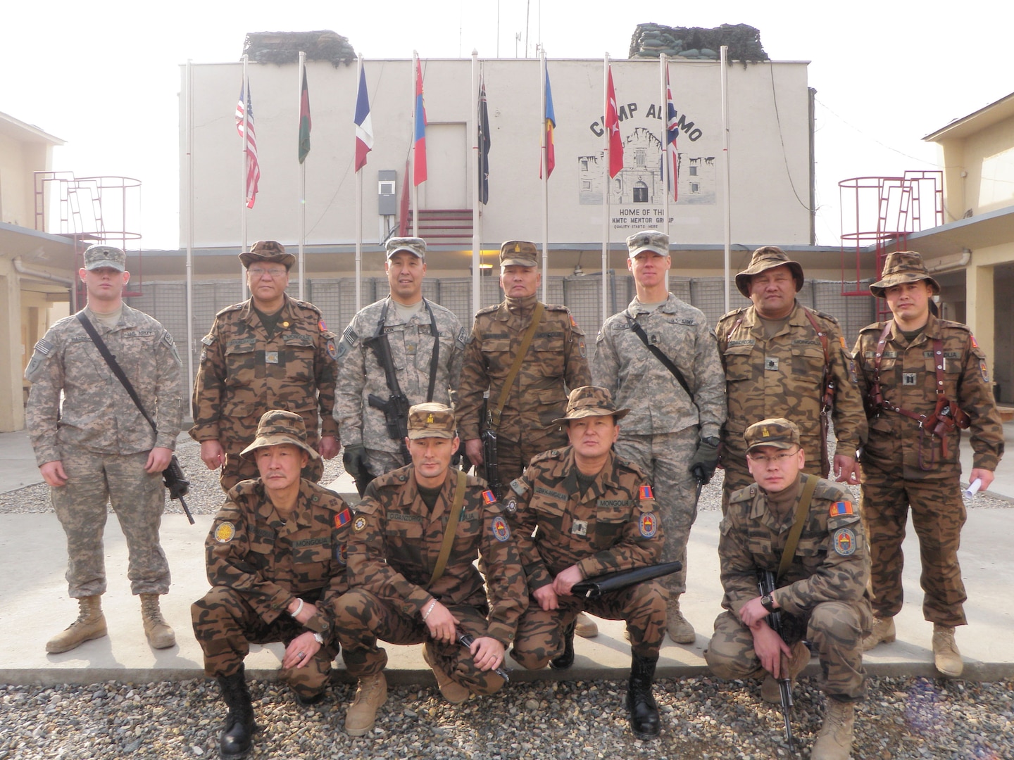 Four Illinois National Guard Soldiers were honored Dec. 17, 2009 with a memorial at Joint Base Balad, Iraq outside the east post office. The four Soldiers were from the 1544th Transportation Company of Paris, Ill., and were honored for their support of postal operations in Iraq.