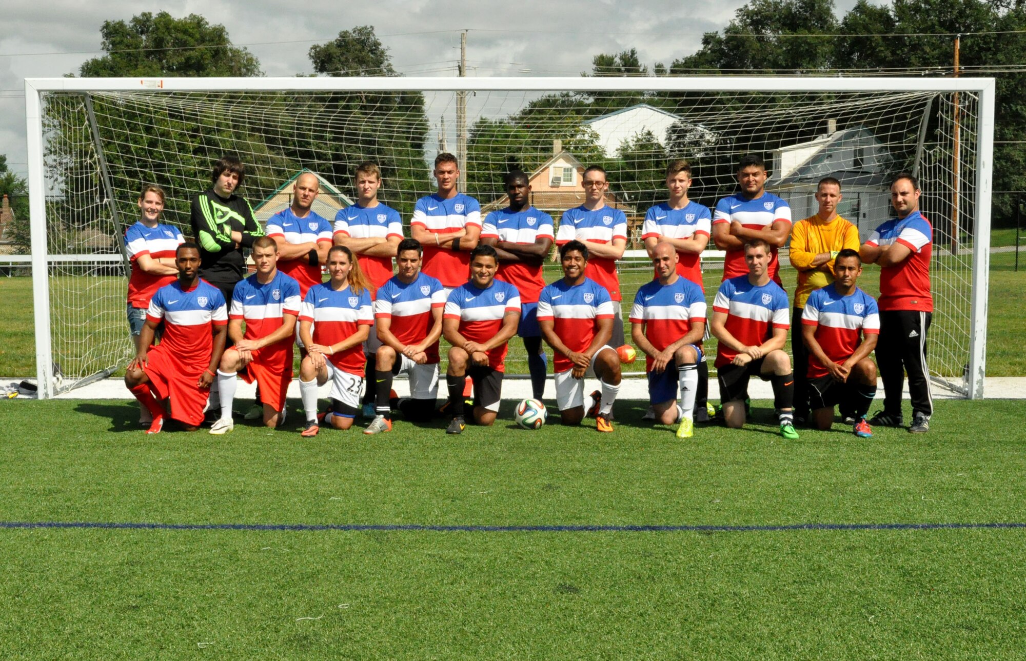FC Offutt is playing in their third straight Defenders Cup, an annual military soccer tournament held in San Antonio over Labor Day weekend. Last year the team finished third and this year they hope to finish even higher. (U.S. Air Force photo by Ryan Hansen/Released)