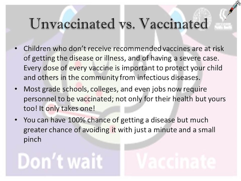 During National Immunization Awareness month, the 7th Medical Group has made it their goal to inform Airmen and their families of the importance of receiving vaccinations. Vaccines are the most effective way to prevent spread of disease. (Courtesy photo)