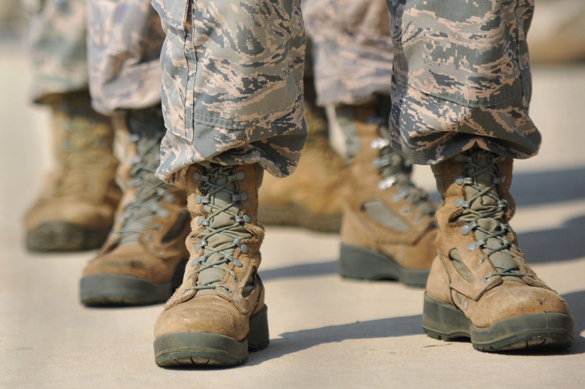 U.S. Air Force Airmen assigned to the 20th Mission Support Group stand in formation during a retreat ceremony at Shaw Air Force Base, S.C., Aug. 7, 2014. The 20th MSG is comprised of six squadrons, totaling approximately 1,150 Airmen. (U.S. Air Force photo by Airman 1st Class Michael Cossaboom/Released)