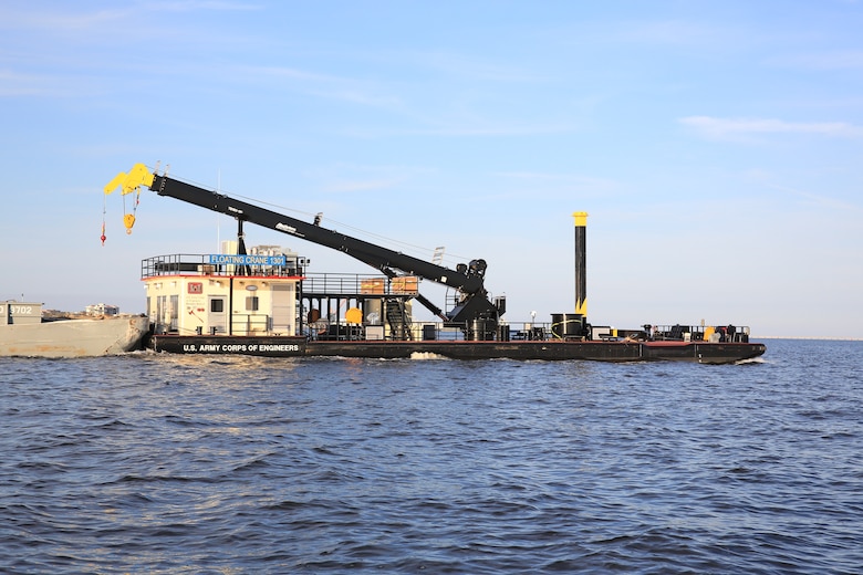 Floating Crane 1301 was designed by the U.S. Army Corps of Engineers' Marine Design Center based in Philadelphia, PA. The vessel is operated by the USACE New Orleans District and is certified by the American Bureau of Shipping as an A1 Barge for River Service and intracoastal waterways. 