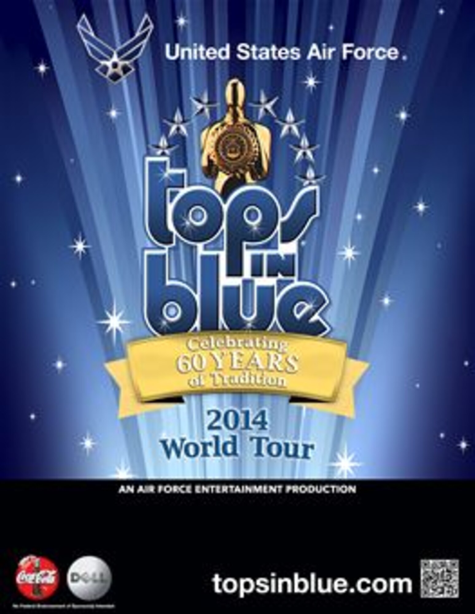 Tops In Blue is coming Aug. 28, 2014 to the Memorial Auditorium in Wichita Falls, Texas.  Admission is free and the doors open at 6:30 p.m. with the show starting at 7 p.m.