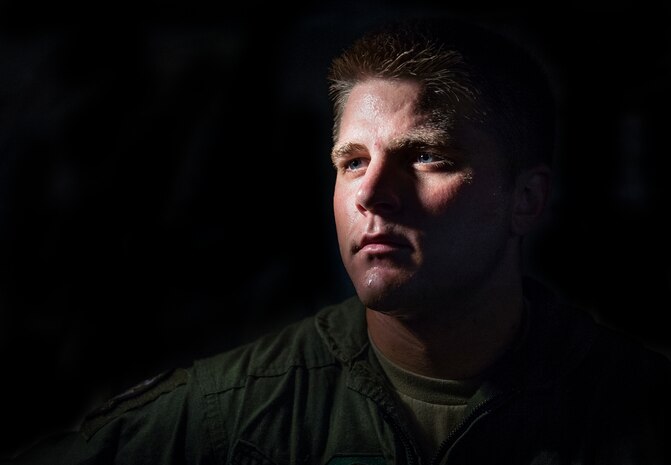 Senior Airman Zachary Buzzard, 14th Airlift Squadron loadmaster, performed air
drop training on a C-17 Globemaster III over North Auxiliary Field Aug. 19, 2014, at
Joint Base Charleston, S.C. (U.S. Air Force photo/Senior Airman Dennis Sloan)
