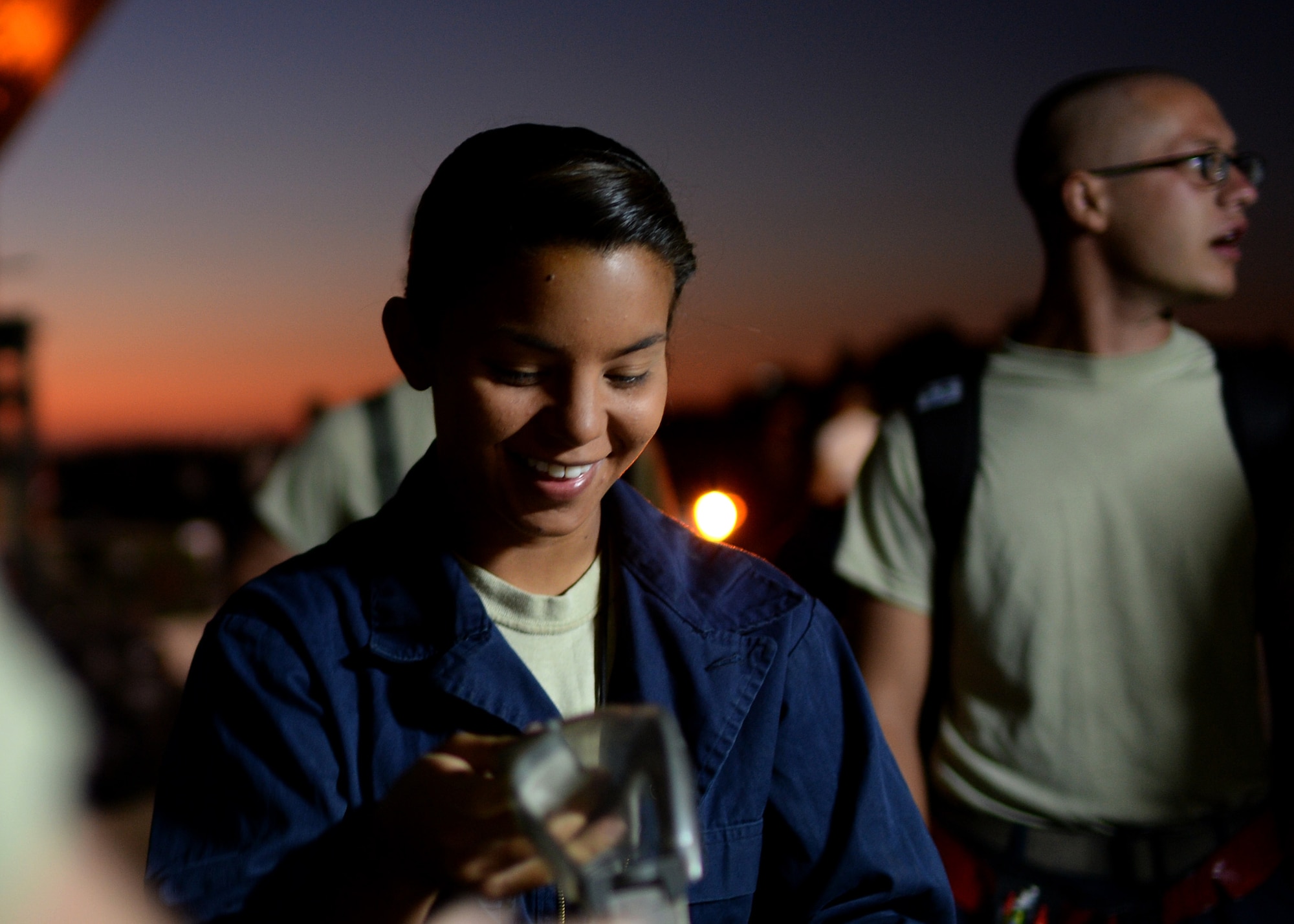 U.S. Air Force Senior Airman Kimberly Szydlowski, 52nd Aircraft Maintenance Squadron 480th Aircraft Maintenance Unit F-16 crew chief and native of St. Louis, Mo., checks out a launch kit from the equipment supply line at Souda Bay, Greece, Aug. 20, 2014. The different kits have a varying amount of equipment inside — ranging from as few as 20 pieces to more than 700 — and the maintainers must take accountability for the equipment they check out. (U.S. Air Force photo by Staff Sgt. Daryl Knee/Released)