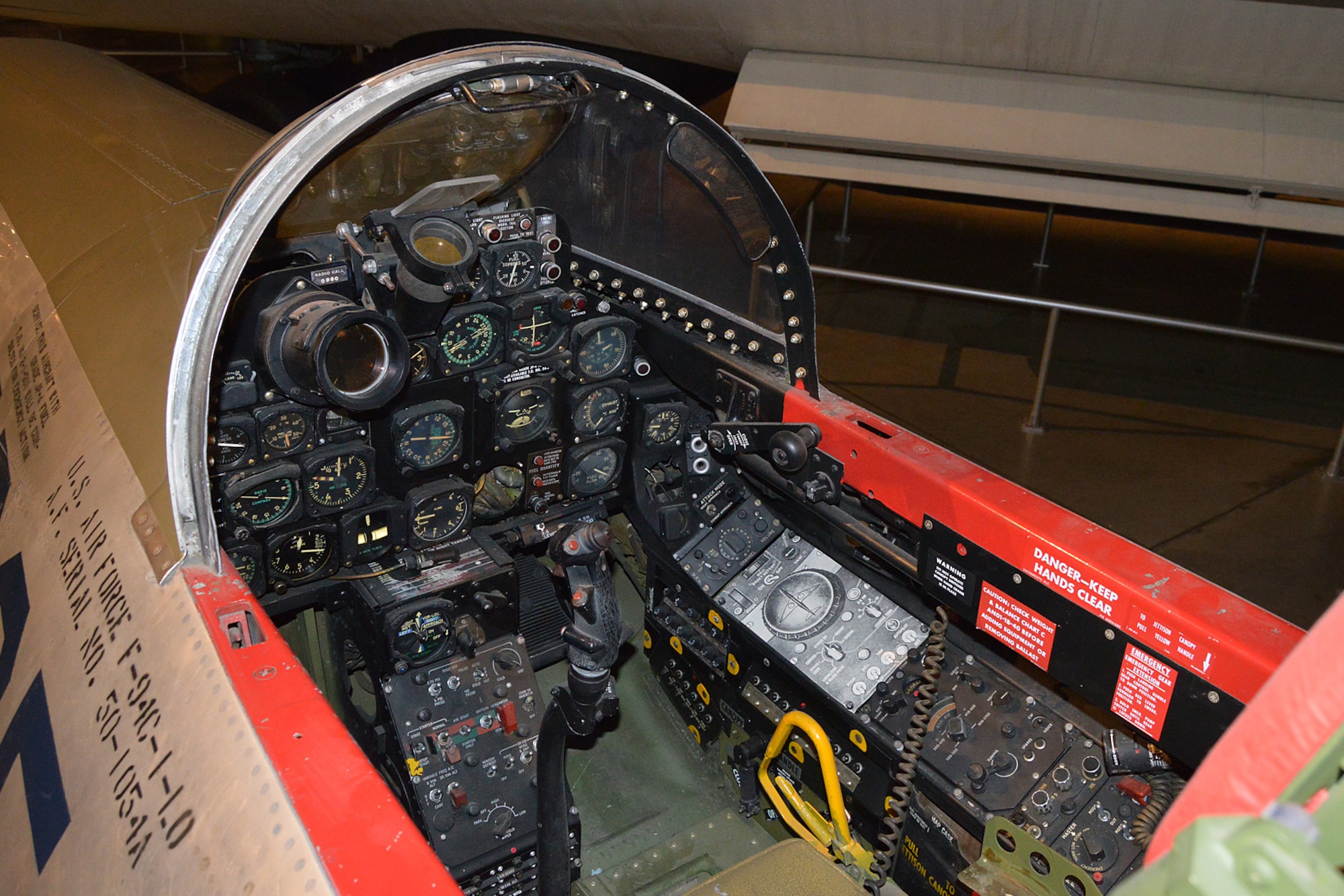 DAYTON, Ohio -- Lockheed F-94C Starfire cockpit in the Cold War Gallery at the National Museum of the United States Air Force. (U.S. Air Force photo)