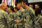 Army Gen. Frank Grass, chief, National Guard Bureau, shares his views at the Enlisted Association of the National Guard of the United States, 43rd annual conference, Aug. 11, 2014, at the Phoenix Convention Center. The conference allowed Grass and other senior leaders to speak directly to Guard members and answer questions the enlisted ranks might have. 