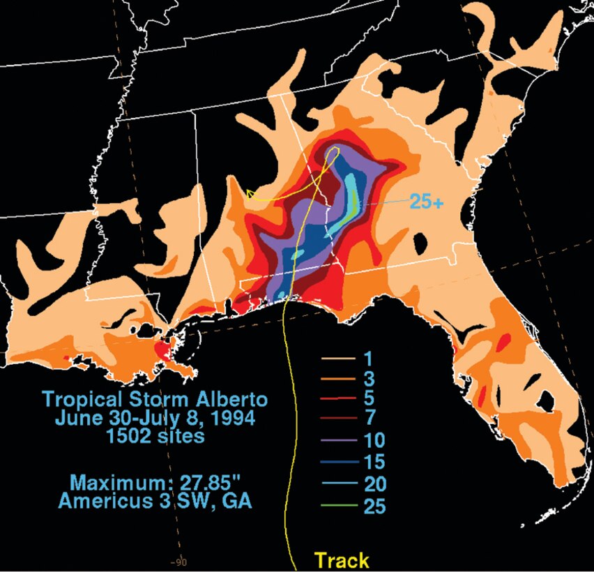 July 11 marked the 20th anniversary of the 1994 Albany Flood, which was a result of Tropical Storm Alberto that dropped 24.43 inches of rain here in a 24-hour period.