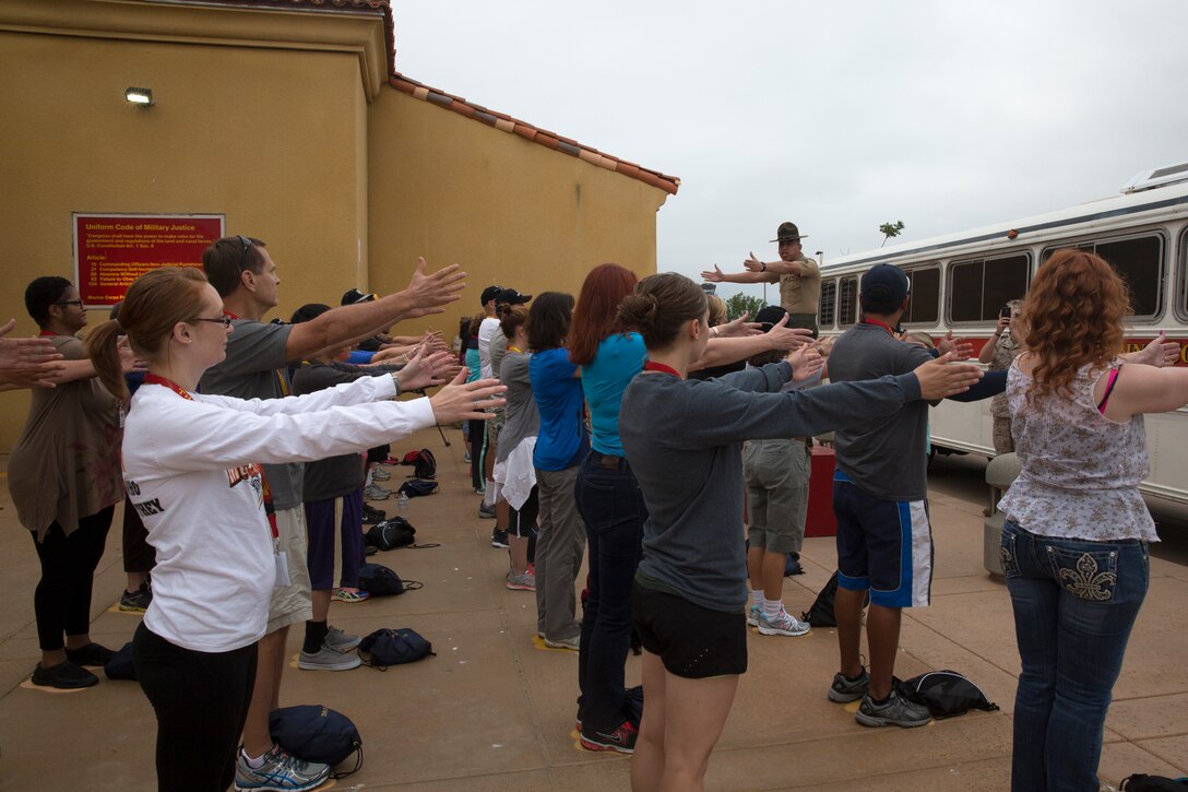 Educators and community influencers from Recruiting Stations #Seattle and San Diego learn first-hand about the transformation from civilian to Marine, what is expected of a Marine, and the different lifestyles Marines live on a day-to-day basis, during the Educators Workshop aboard Marine Corps Recruit Depot San Diego, Aug.  11 through 15, 2014.