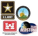 Agency logos for Redstone Arsenal renewable energy project