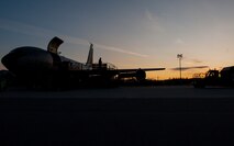 A U.S. Air Force KC-135 Stratotanker assigned to the 22nd Air Refueling Wing, McConnell Air Force Base, Kan., is loaded with cargo during RED FLAG-Alaska 14-3 Aug. 22, 2014, Eielson Air Force Base, Alaska. RF-A is a series of Pacific Air Forces commander-directed field training exercises for U.S. and partner nation forces, providing combined offensive counter-air, interdiction, close air support and large force employment training in a simulated combat environment. (U.S. Air Force photo by Tech. Sgt. Joseph Swafford Jr./Released)