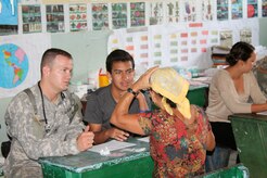 Joint Task Force -Bravo's Medical Element (MEDEL), with support from JTF-Bravo Joint Security Forces and Army Forces Battalion, partnered with the Honduran Ministry of Health and the Honduran military to provide medical care to more than 1,400 people and performed 11 surgeries over three days in the Department of Santa Barbara, Honduras during a Medical Readiness Training Exercise (MEDRETE) and Mobile Surgical Team (MST), Aug. 11-15, 2014.  Joint Task Force-Bravo has been conducting medical readiness training exercises since Oct. 1993. They have treated more than 349,000 medical patients, 69,000 dental patients and 14,400 surgical patients throughout Central America.  (Courtesy Photo)