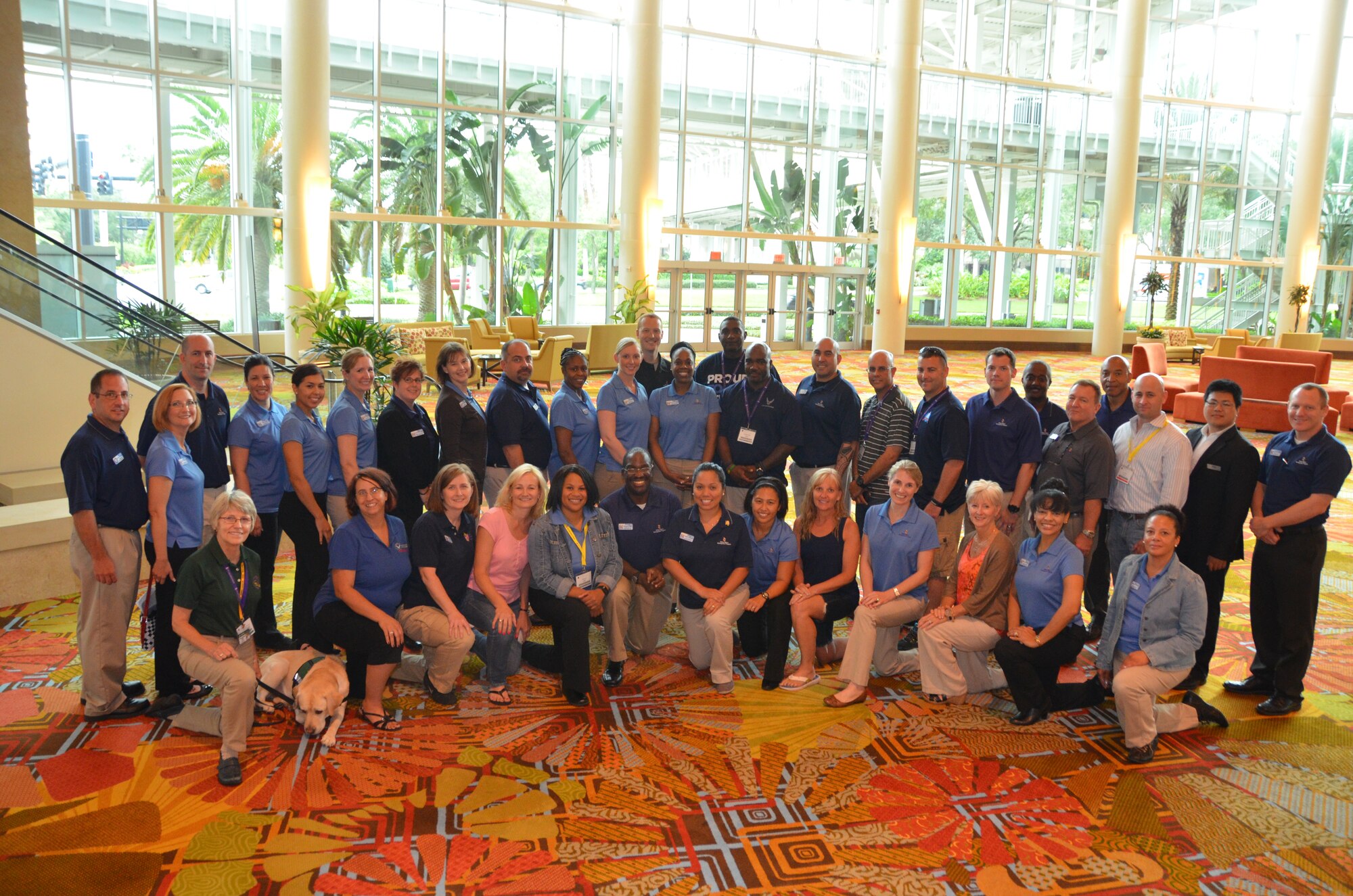 Staff from the Orlando Yellow Ribbon event, July 26-27, gather for a photo.
